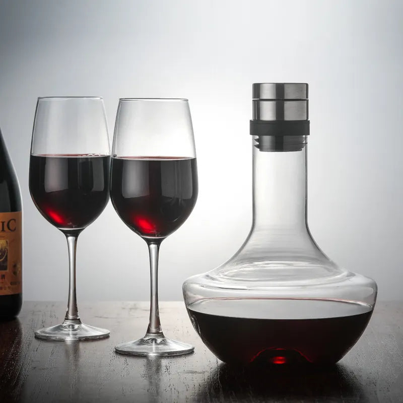 Indulge in Luxury: Unveiling the 1000ML Big Decanter Handmade Crystal Red Wine Brandy Champagne Glasses Decanter Bottle Jug Pourer Aerator