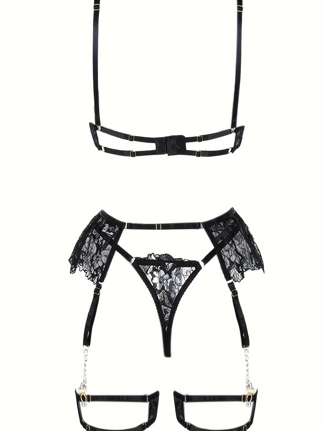 Saashi Sexy Luxury Underwear Set Printed Embroidery Lace See-through