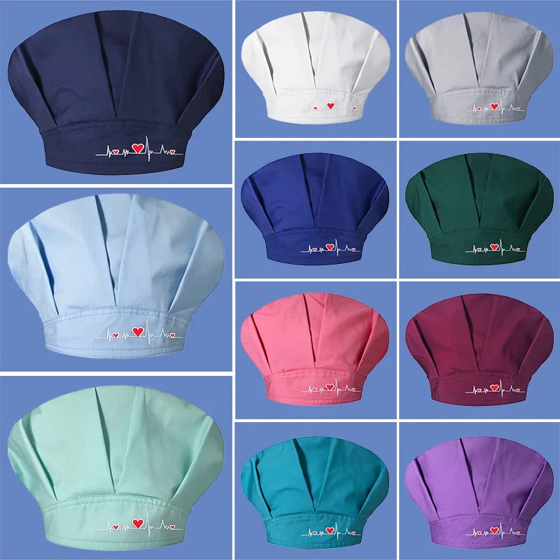 Saashi Adjustable Cotton Scrub Caps for Sanitary Work Wear