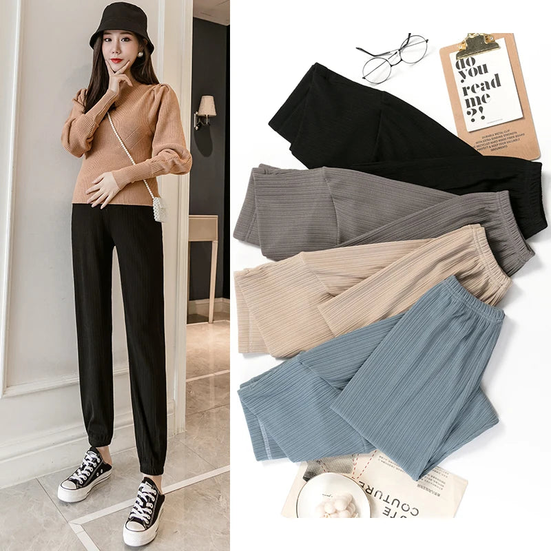 Saashi Sports Casual Maternity Pants - Spring/Autumn Cotton