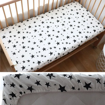 Saashi Cotton Baby Crib Fitted Sheet Soft Bed Mattress Cover