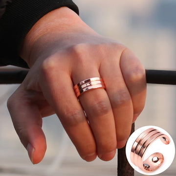 Saashi Trendy Adjustable Magnetic Copper Wedding Band