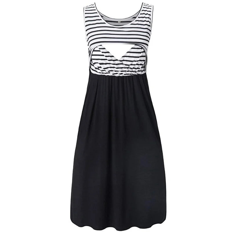 Saashi Maternity Dresses Fashion Striped Dress Clothing