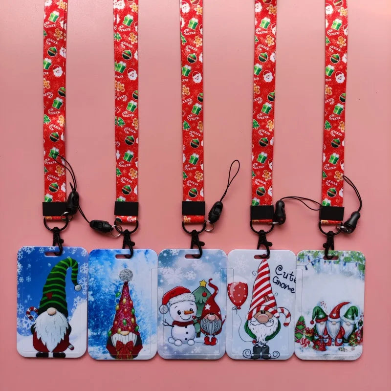 Saashi Cartoon Gnomes Lanyard ID Card Holder Gift