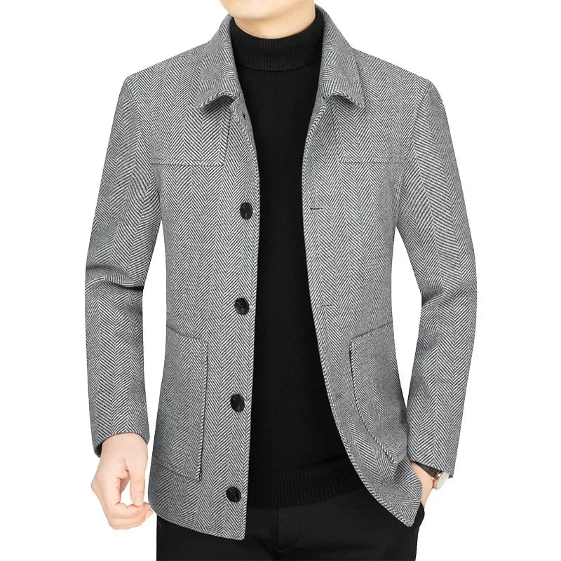 Saashi Cashmere Blazers Wool Blends High Quality Business Casual Coats Men's Clothing