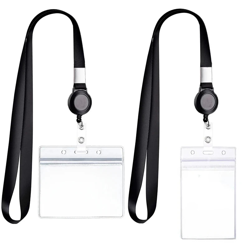 Saashi Transparent ID Card Holder with Lanyard