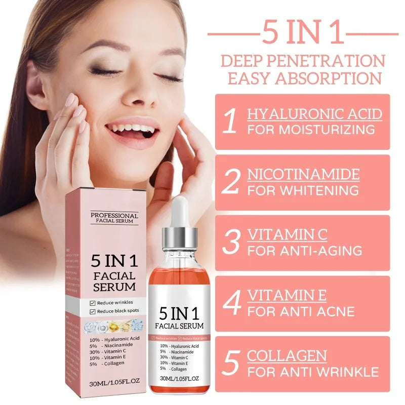 Saashi 5 in 1 Hyaluronic Acid Serum for Skin Tone