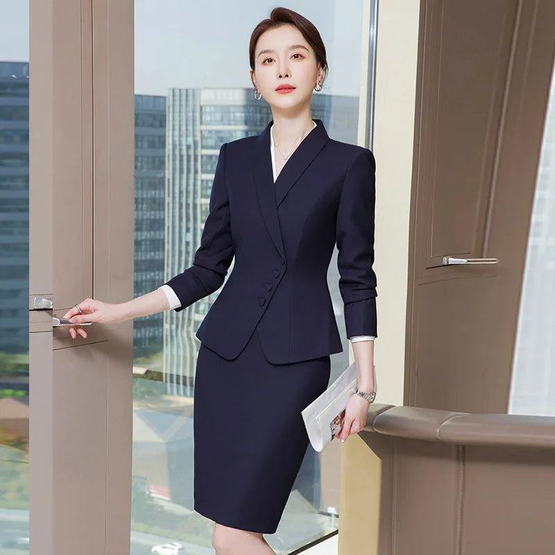 Saashi Business Suit - Spring Long Sleeve, Professional OL Style