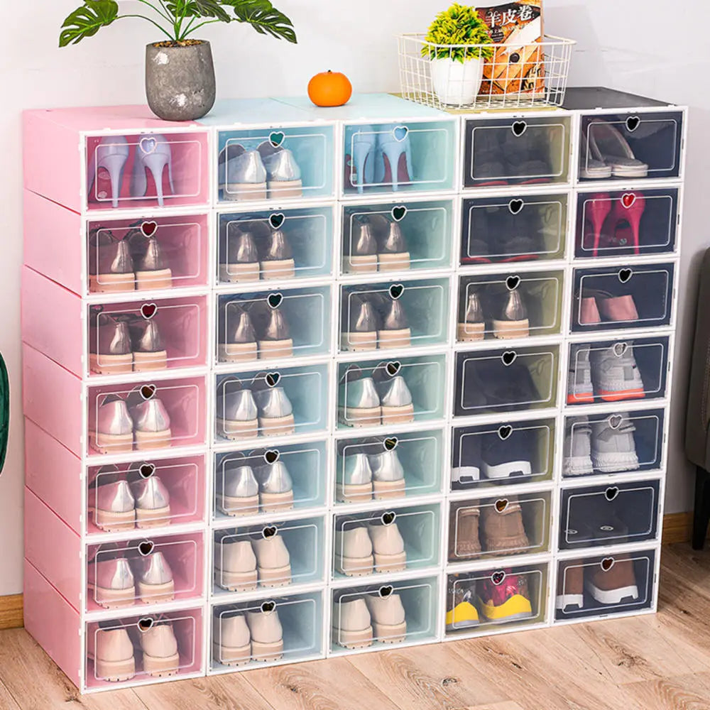 Saashi Transparent Stackable Shoe Boxes