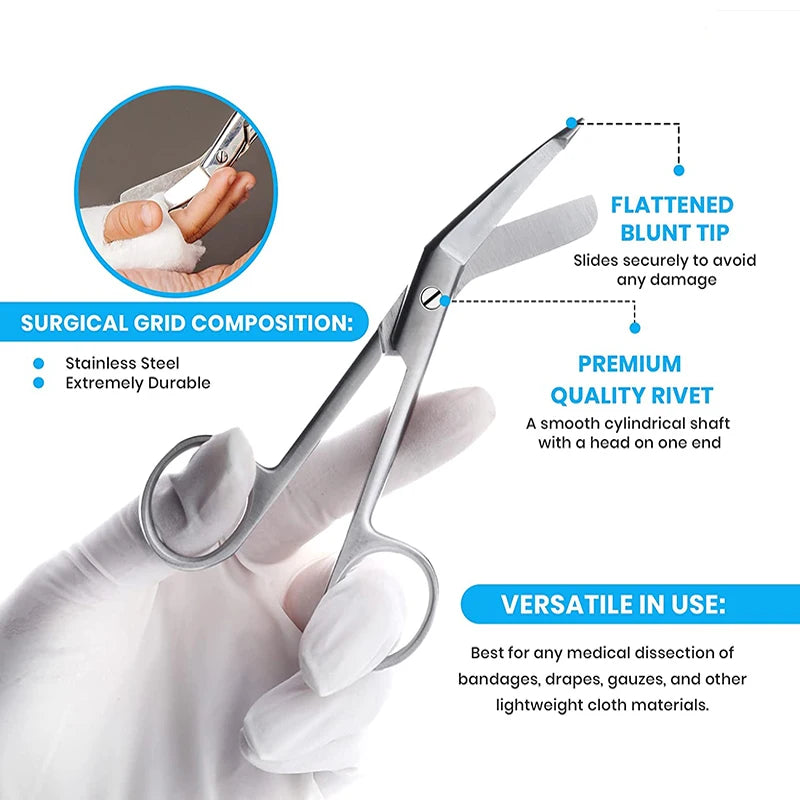 Saashi Stainless Steel Bandage Scissors for Medical and Household Use