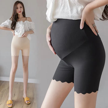 Saashi Woman Shorts Leggings Maternity Soft Breathable Adjustable Waist