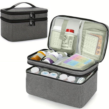 Saashi Pill Organizer Bag for Home and Travel Medical Kits