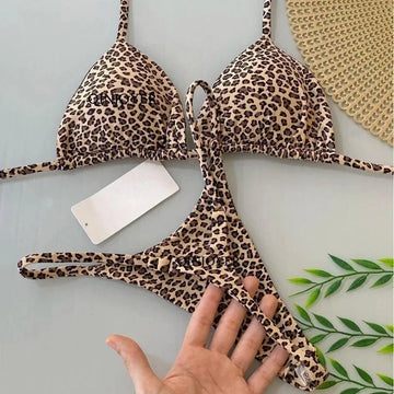 Saashi Leopard Print Bikini Swimwear