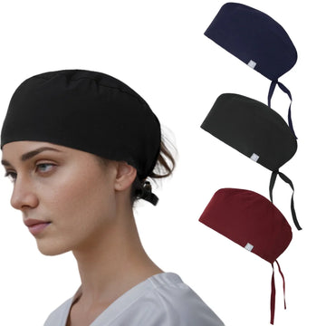 Saashi Solid Scrub Cap for Medical and Dental Professionals