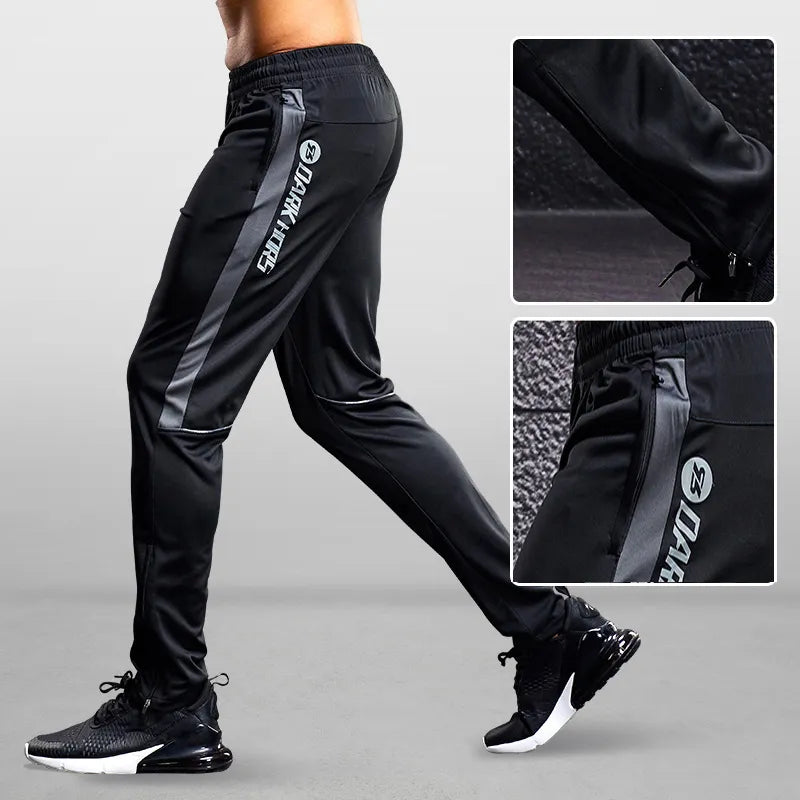 Saashi Men's Sport Pants with Zipper Pockets - Running, Soccer Training, Jogging