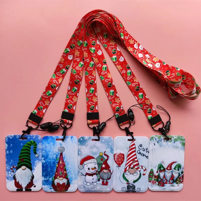 Saashi Cartoon Gnomes Lanyard ID Card Holder Gift