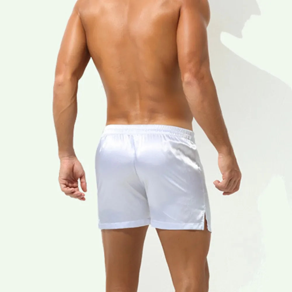 Saashi Shiny Satin Men's Boxer Shorts - Comfortable Nightwear