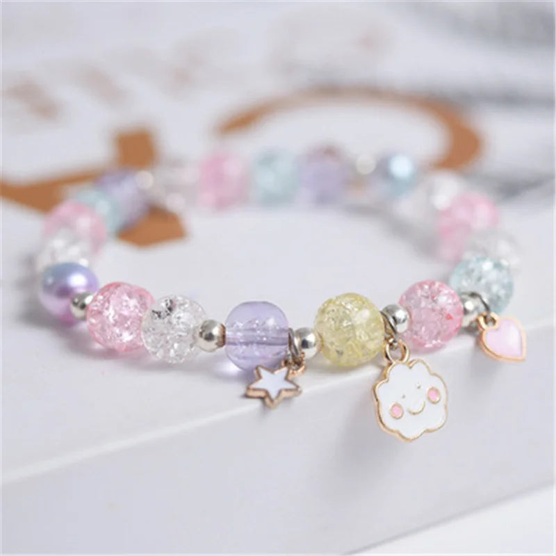 Saashi Popcorn Bead Bracelet: Girls' Friendship Glass Bracelet