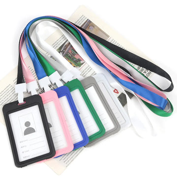 Saashi Colorful Employee ID Badge Holder with Lanyard