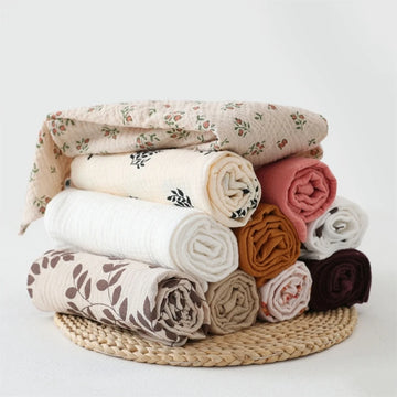 Saashi Muslin Cotton Floral Print Baby Swaddle