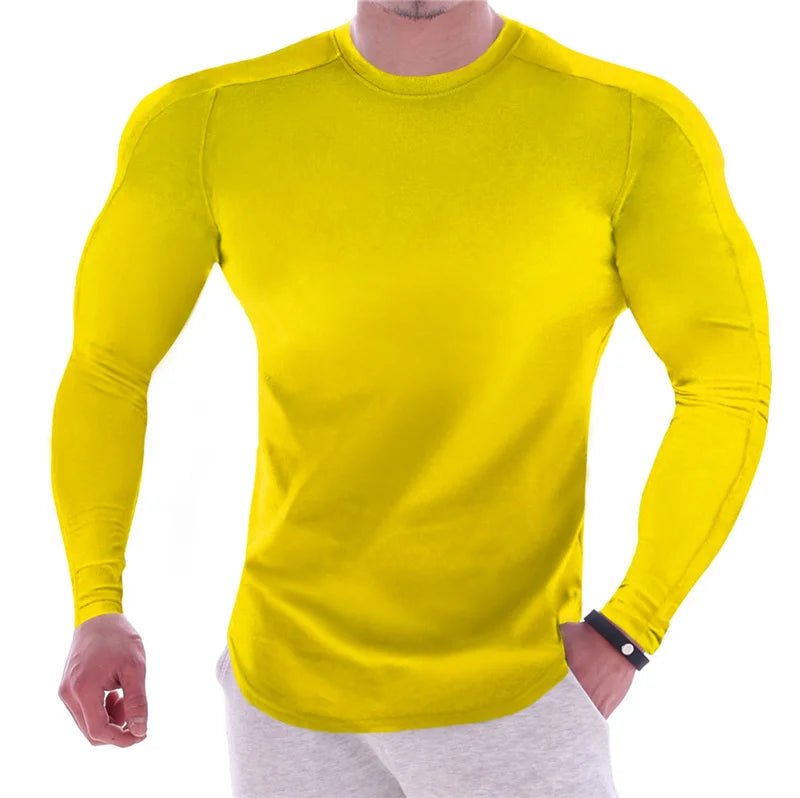 Saashi Quick Dry Long Sleeve Men's Running Shirt Gym Fitness Top