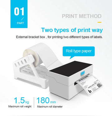 POS-9220 4 Inch Shipping Label Maker Express Waybill Product Barcode Price Sticker Width 40-110mm USB Bluetooth Thermal Printer