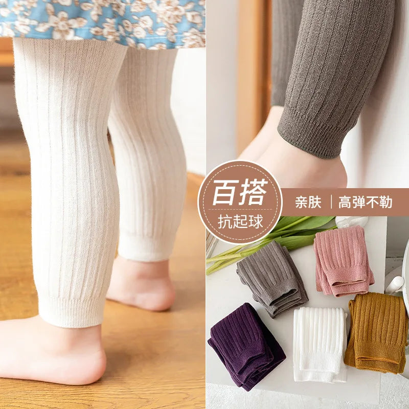 Saashi Children's Bowknot Cotton Tights for Spring, Autumn, Winter