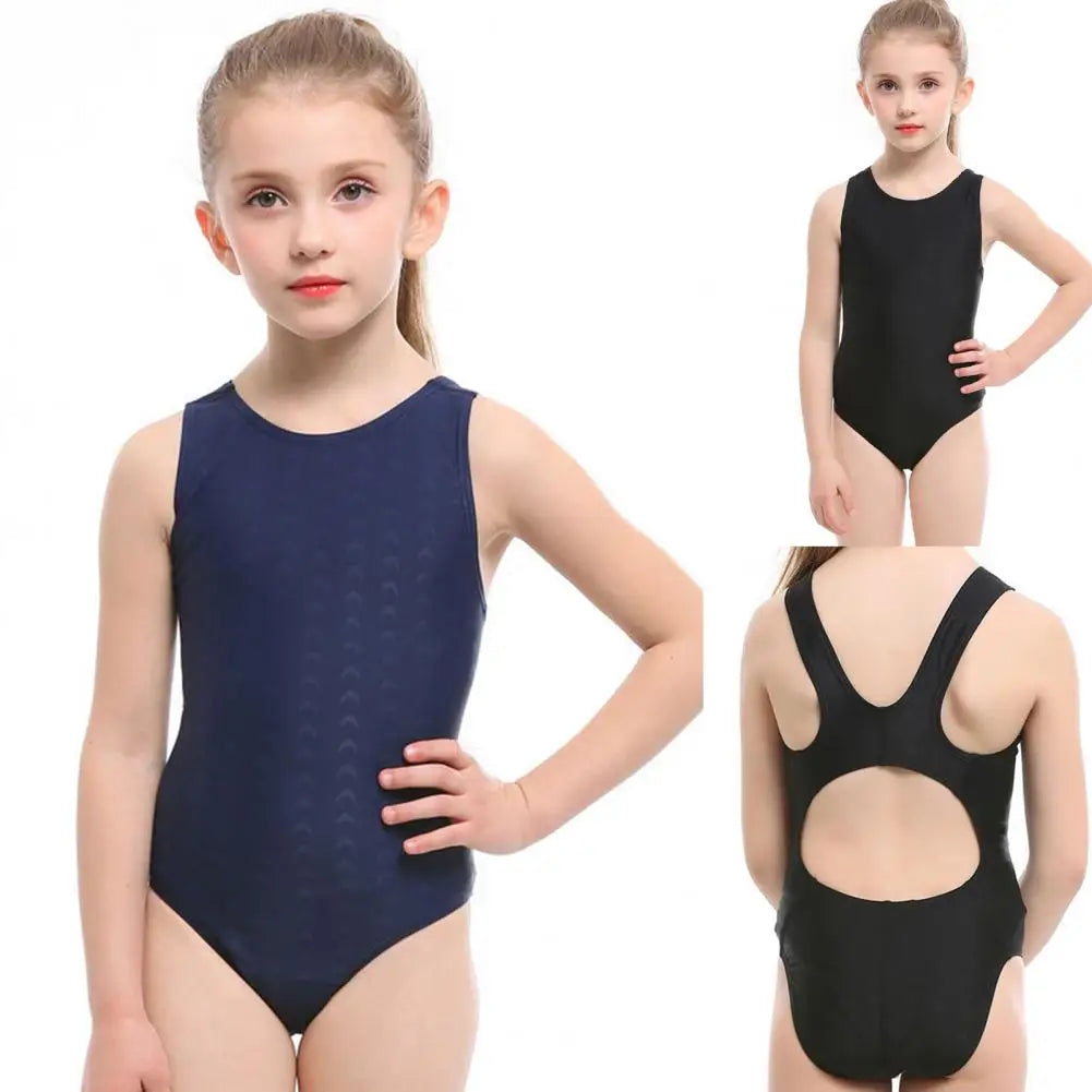 Saashi Non-Irritating Solid One-Piece Kids' Swimming Bodysuit