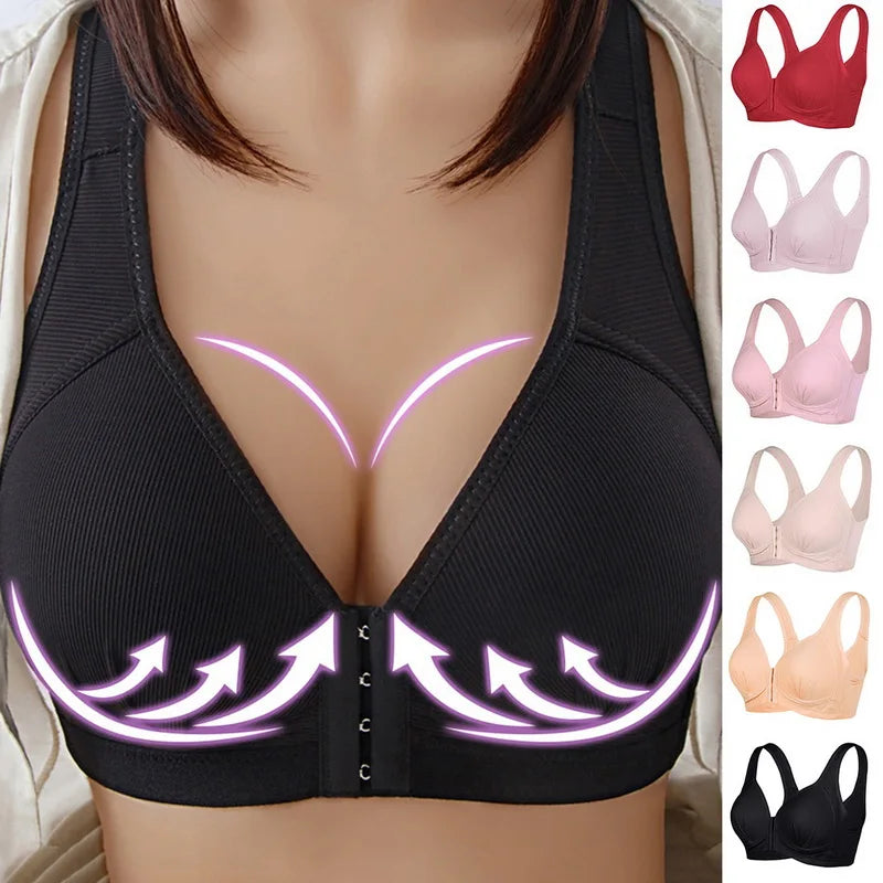 Saashi Sports Bra Women Front Closure Push Up Yoga Bra