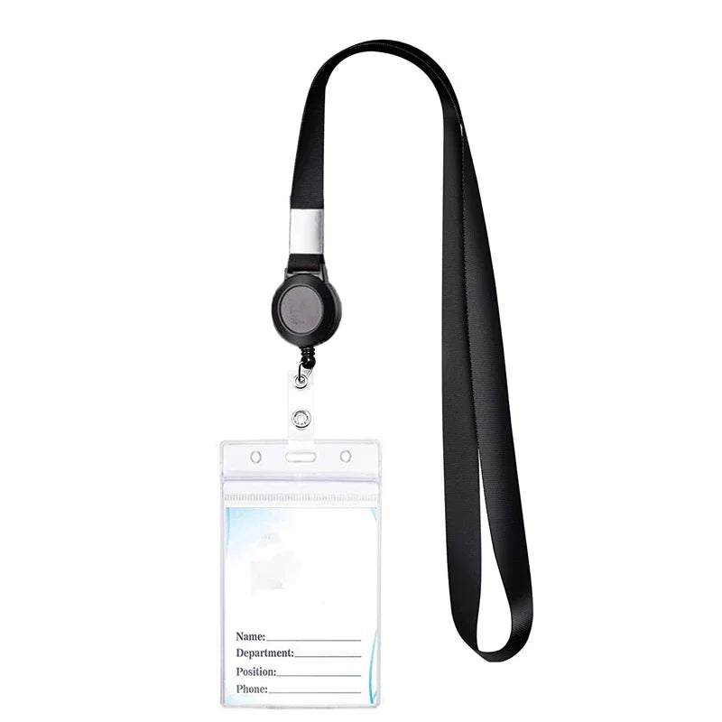 Saashi Transparent ID Card Holder with Lanyard