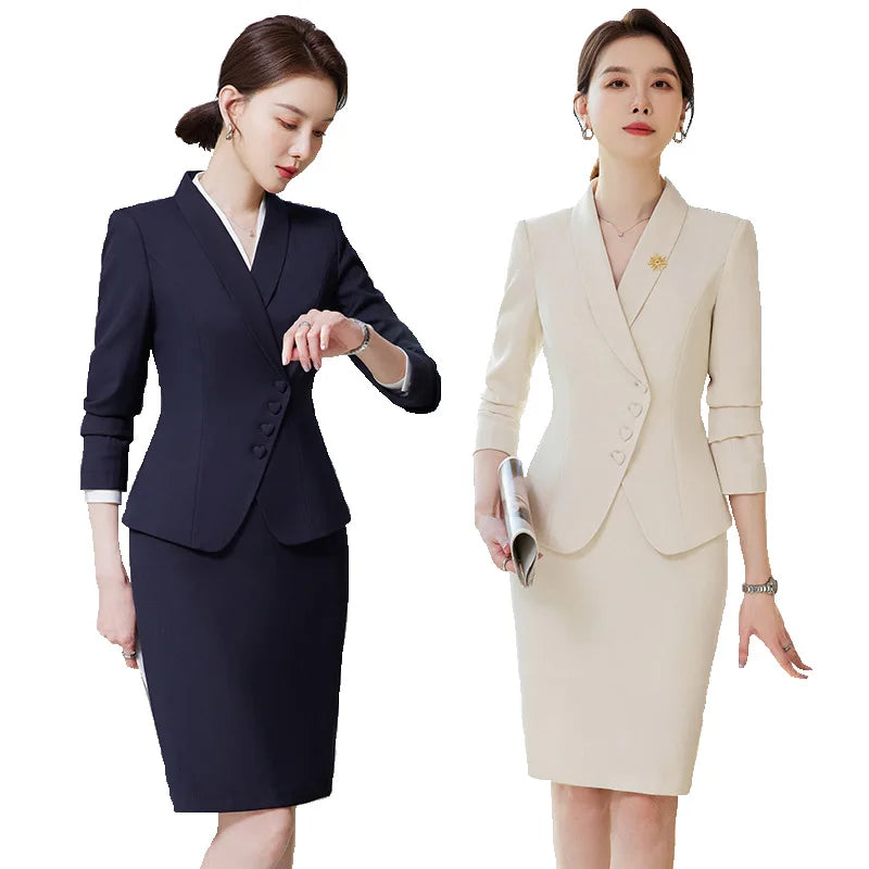 Saashi Business Suit - Spring Long Sleeve, Professional OL Style