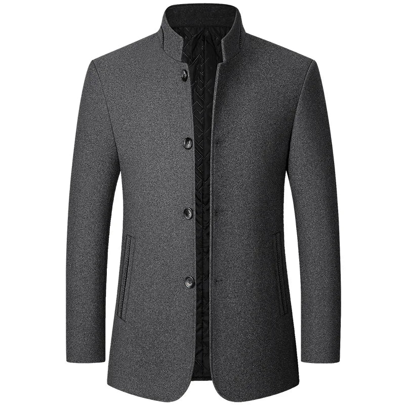 Saashi Cashmere Blazers Stand-up Collar Business Casual Suits Coats