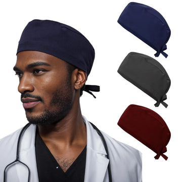 Saashi Long Hair Cordlock Scrub Caps for Medical Professionals