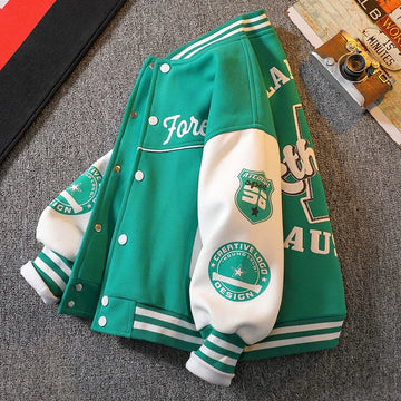 Saashi Kids Print Letter Outerwear: Boy Baseball Jacket Teenager Fashion Spring Autumn Coat