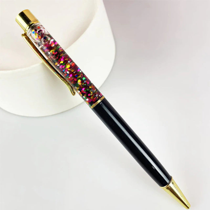 1Pc New Gold Foil Pens Metal Ballpoint Pens Office Birthday Gifts Ballpoint Pens Engraved Name Private Laser Customized Logo Pen