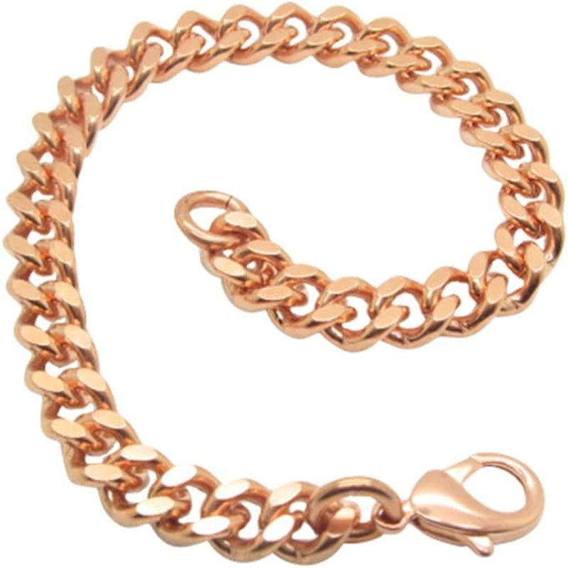 Men'S 9 Inch Solid Copper Link Bracelet CB644G - 5/16 of an Inch Wide.