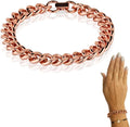 Mens Pure Copper Cuban Heavy Link Bracelet Pain Relief Arthritis Wide Link 8.5