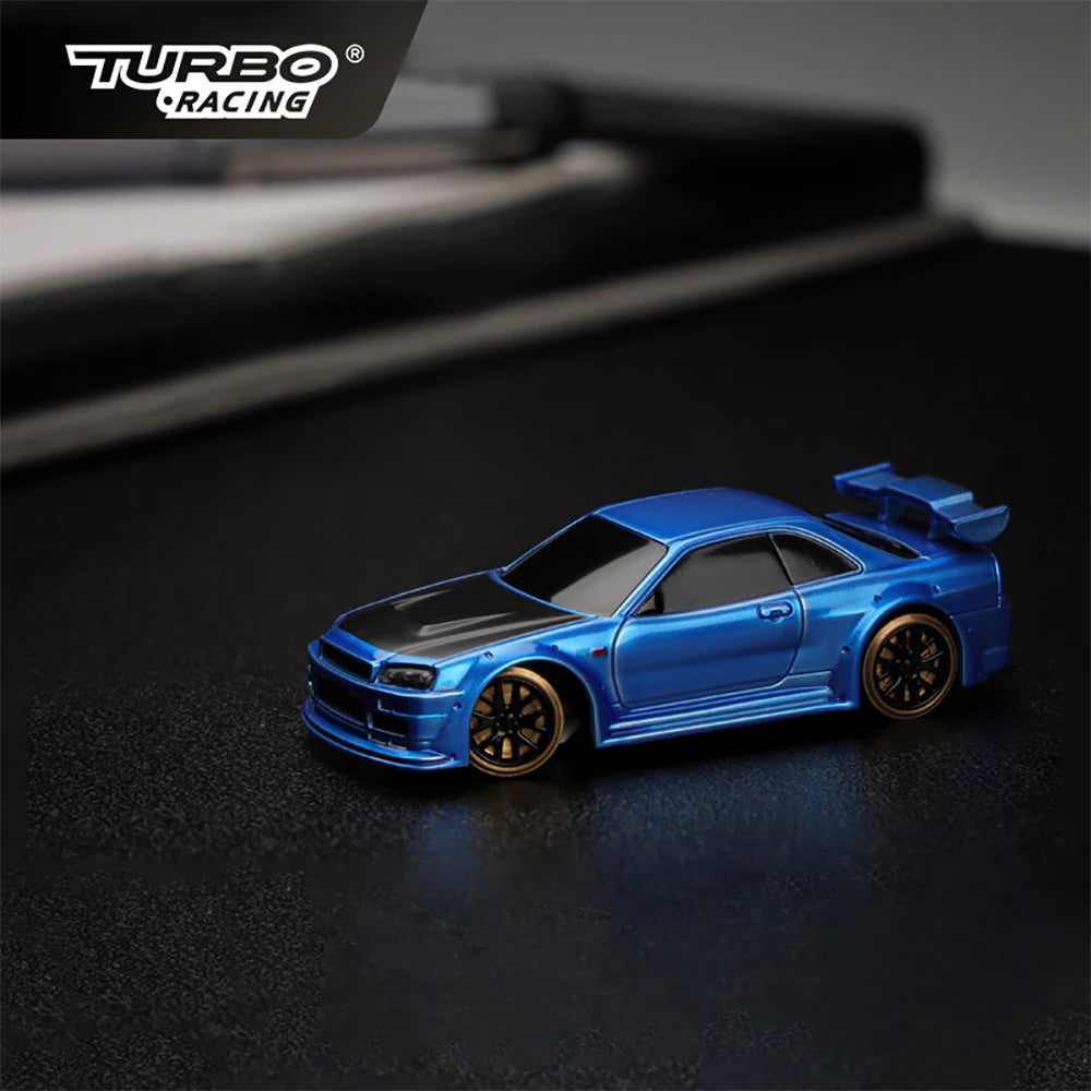 Turbo Racing 1:76 C74 C75 Flat Running C64 C61 C62 C63 Drift RC Car with Gyro Radio Full Proportional Toys for Kids and Adults