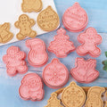 8 Pcs/Set DIY Cake Decorating Tools Christmas Cartoon Biscuit Mould Cookie Cutters Set Plastic Baking Mould Cookie Tools