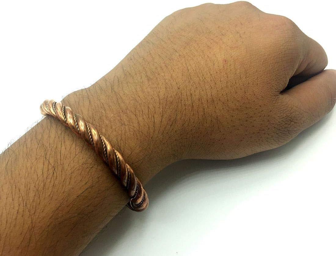 Handmade Traditional Design Twisted Copper Bracelet. 100% Pure Raw Copper Bracelet. (Twisted)