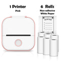 T02 Portable Mini Wireless Thermal Pocket Printer Self-Adhesive Stickers Use for Diy,Journal Sticker Impresora Portátil