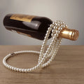 Pearl Necklace Wine Rack Hanging Suspension Metal Resin Wine Holder Cabinet Bar Decoration Wine Bottle Holder Perfect Wine Gifts