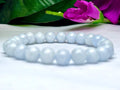 Blue Calcite Stone round Beaded Bracelet 8MM Stretch Bracelet