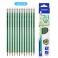 12Pcs /Lot Ordinary Pencil Wooden Lead Pencils 2B/HB Pencil with Eraser Children Gift Drawing Pencil School Writing Stationery