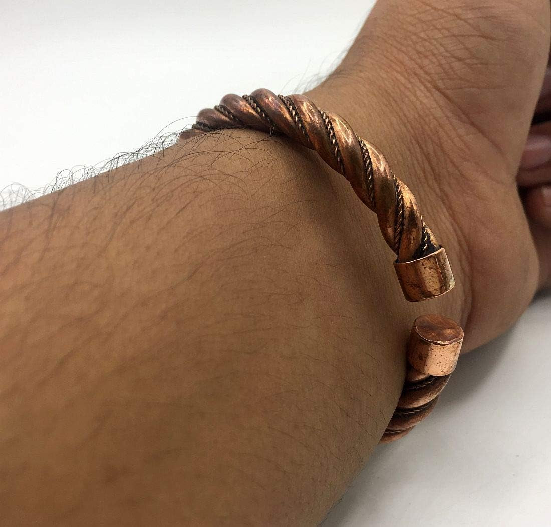 Handmade Traditional Design Twisted Copper Bracelet. 100% Pure Raw Copper Bracelet. (Twisted)