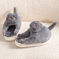 Funny Cat Fuzzy Slippers for Women Bedroom Fluffy Slippers Slip on Slippers for Women Indoor Loaf of Bread Slippers for Women