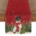 Linen Christmas Table Runner Snowman Xmas Tree Home Dining Table Cover Tablecloth 2023 Navidad Noel Christmas Decorations 2024