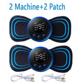 4PCS LCD Display EMS Neck Massage Electric Massager Cervical Neck Back Patch 8 Mode Pulse Muscle Stimulator Portable Relief Pain