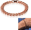 Mens Pure Copper Cuban Heavy Link Bracelet Pain Relief Arthritis Wide Link 8.5