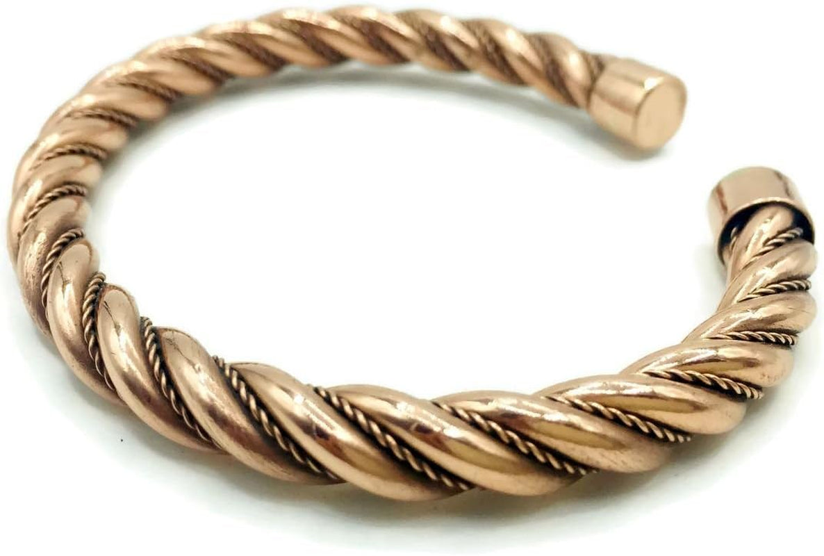 Handmade Traditional Design Twisted Copper Bracelet. 100% Pure Raw Copper Bracelet. (Twisted)